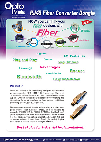 RJ45 Fiber Converter Dongle